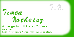 timea notheisz business card